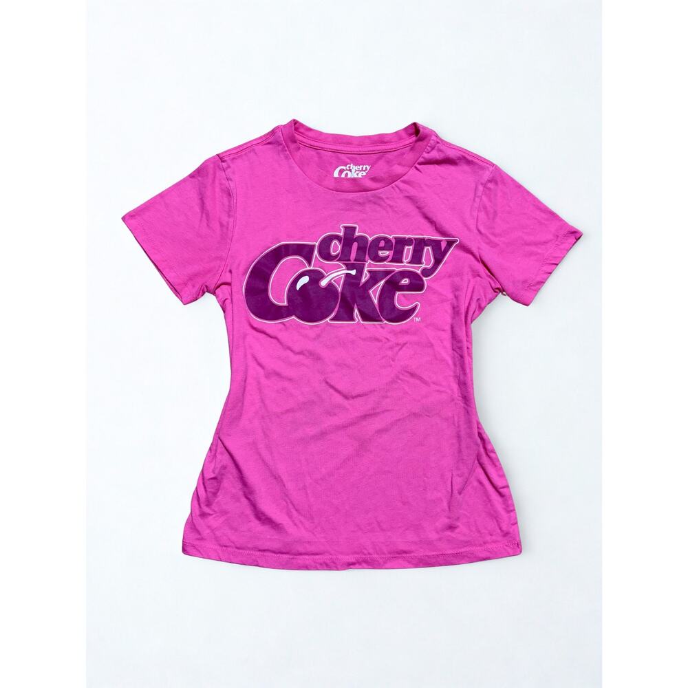 Cherry Coke Pink Baby Tee Size XS